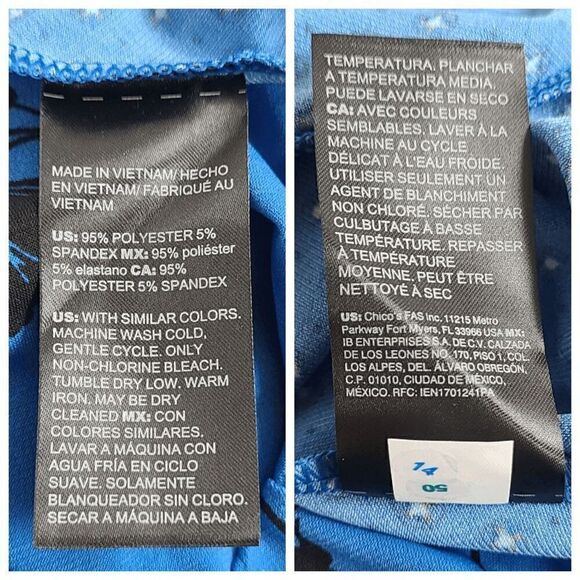 💙 WHITE HOUSE BLACK MARKET Long Sleeve Reversible Blue Matte Jersey Dress M - Picture 12 of 13